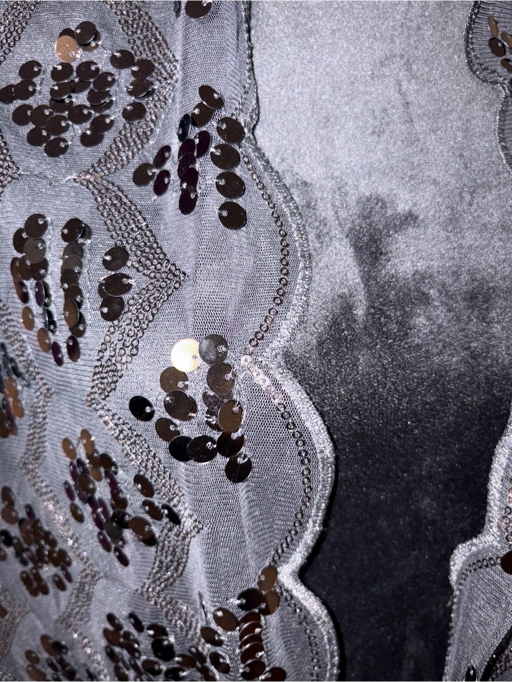 Joan Rivers Black Sequin Lace Capelet Shawl Evening Wrap Sheer Overlay OneSize - Picture 5 of 11